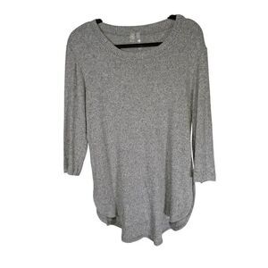 SILVERWARE HALF SLEEVE HIGH LOW GRAY LIGHTWEIGHT TOP SIZE LARGE